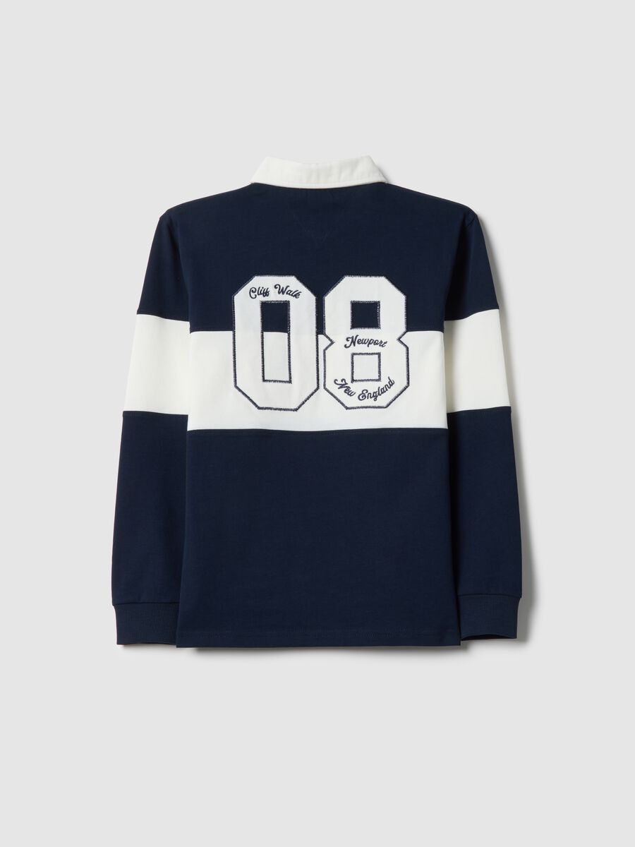 Boy's regular fit pure cotton multicolour striped polo shirt_4