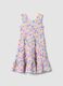 Rosa Kleid aus Stretchstoff mit Volants_0
