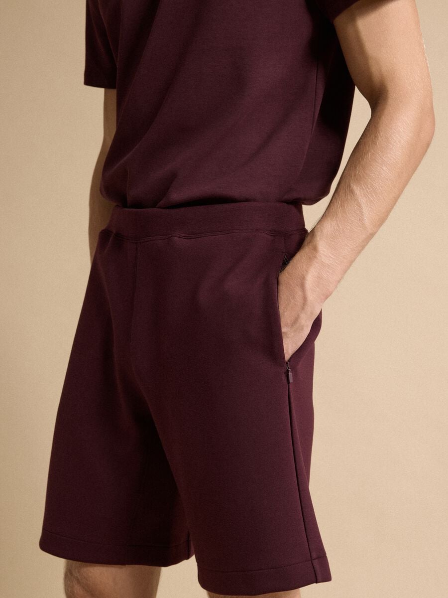 Breathable brown 2-way stretch shorts_2