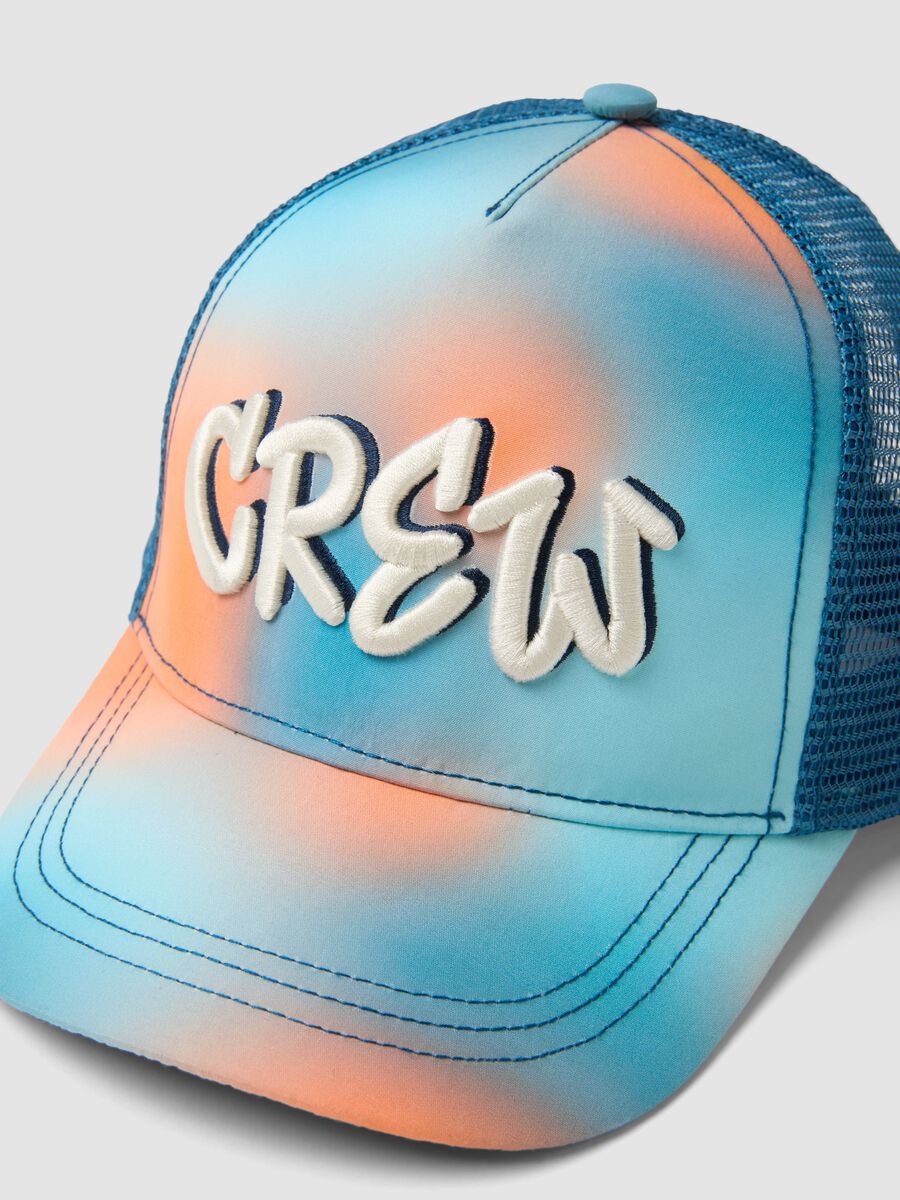 Multicoloured kids' cap with 'CREW' lettering_2