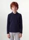 Blue regular-fit polo shirt in organic cotton piqu&eacute; for boys_0