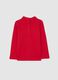 Red long-sleeve shirt for girls in pure cotton regular fit_1