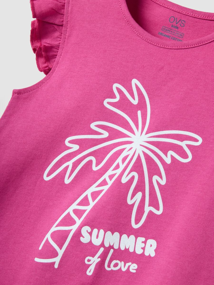 Rosa Tanktop aus Bio-Baumwolle mit R&uuml;schen_2