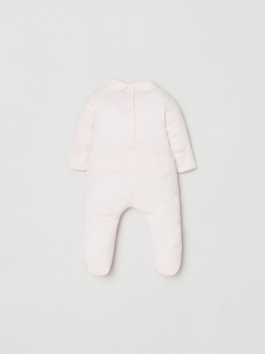 Cotton onesie with feet and print_1