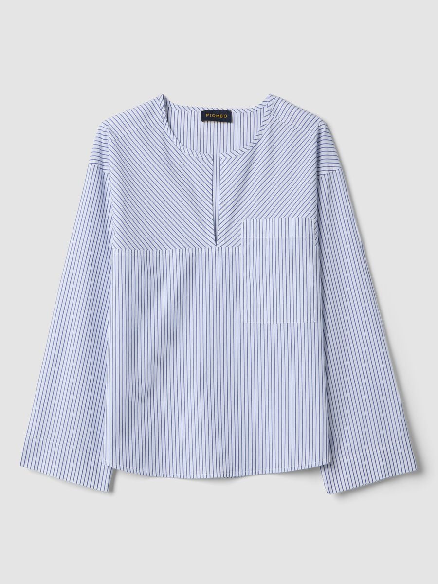 Multicolour striped pure cotton shirt regular fit with pocket_4