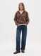 Brown Cotton Blend Sweatshirt Regular Fit_0