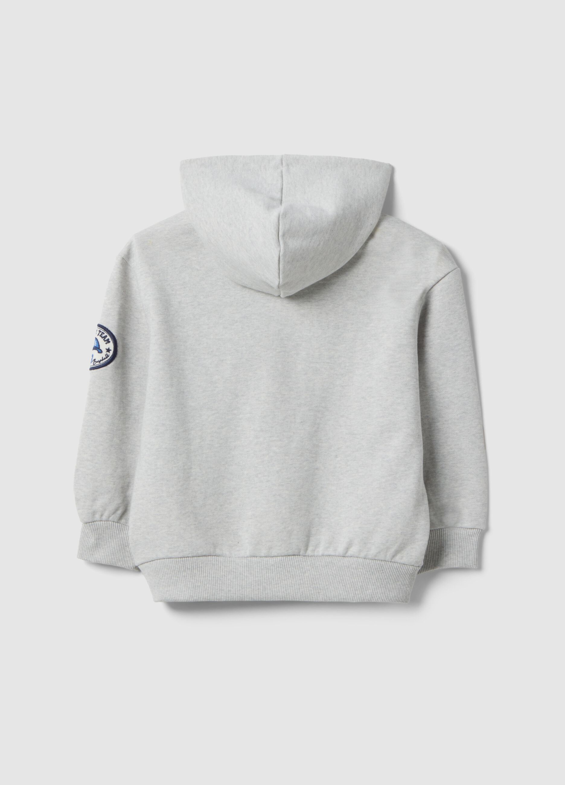 Child's grey regular fit cotton blend sweatshirt with patch