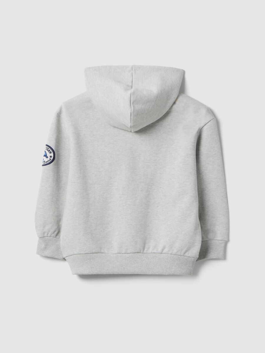 Child's grey regular fit cotton blend sweatshirt with patch_4