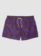 Purple floral-print swim shorts_0