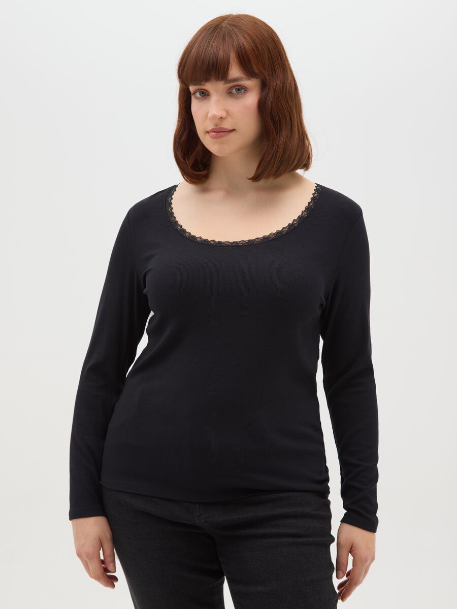Black long-sleeve regular fit T-shirt_0