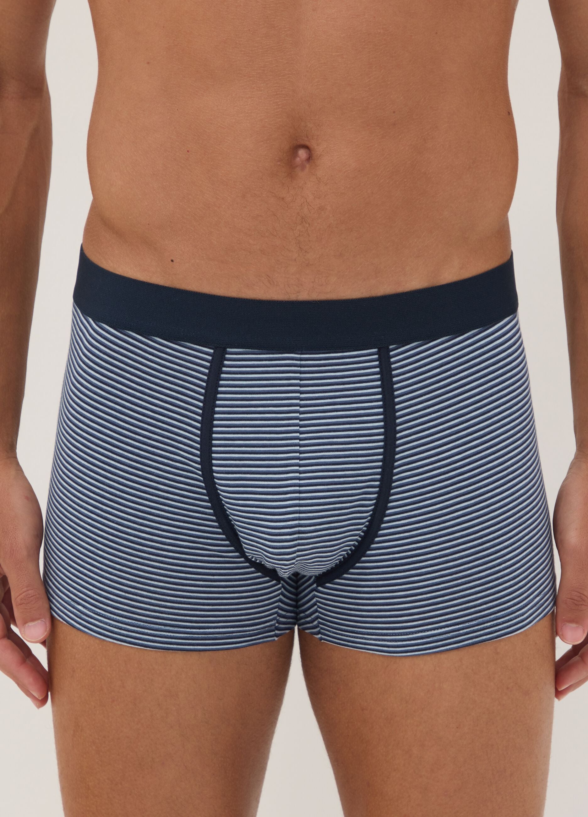 Three-pack of multicolour striped organic stretch-cotton boxers