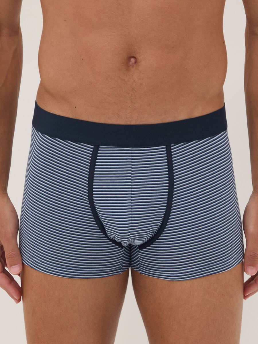 Three-pack of multicolour striped organic stretch-cotton boxers_1