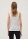 White fitted stretch cotton polka-dot top_3