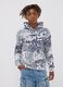Sweatshirt branca com capuz em mistura de algod&atilde;o com estampado graffiti all over para rapaz_1