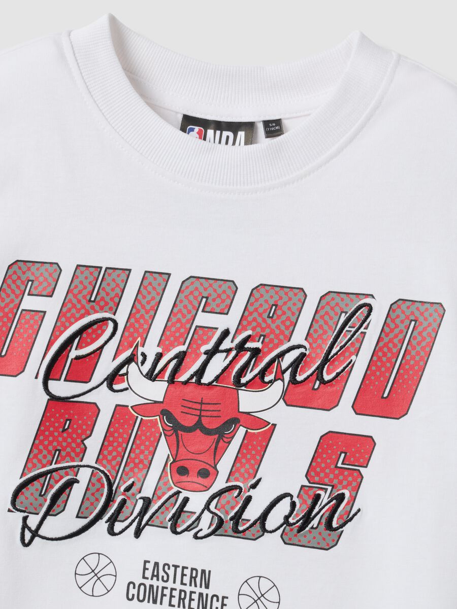 White short-sleeve pure cotton T-shirt with print_2