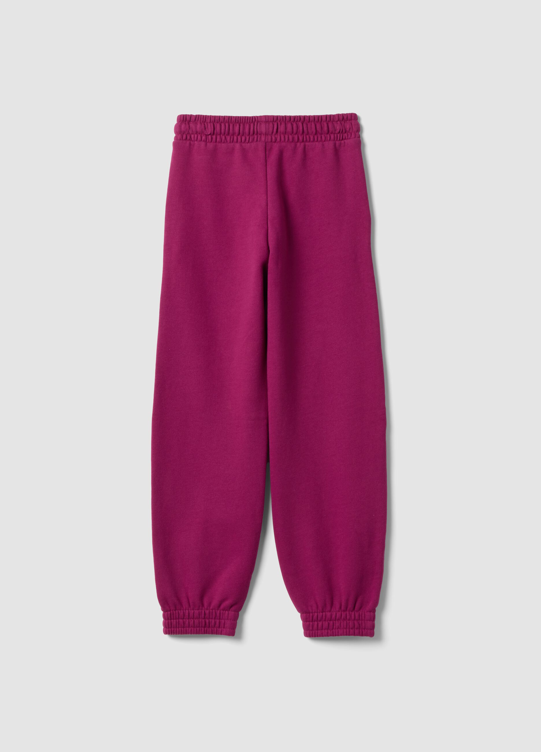 Violette Jogginghose aus Bio-Baumwolle