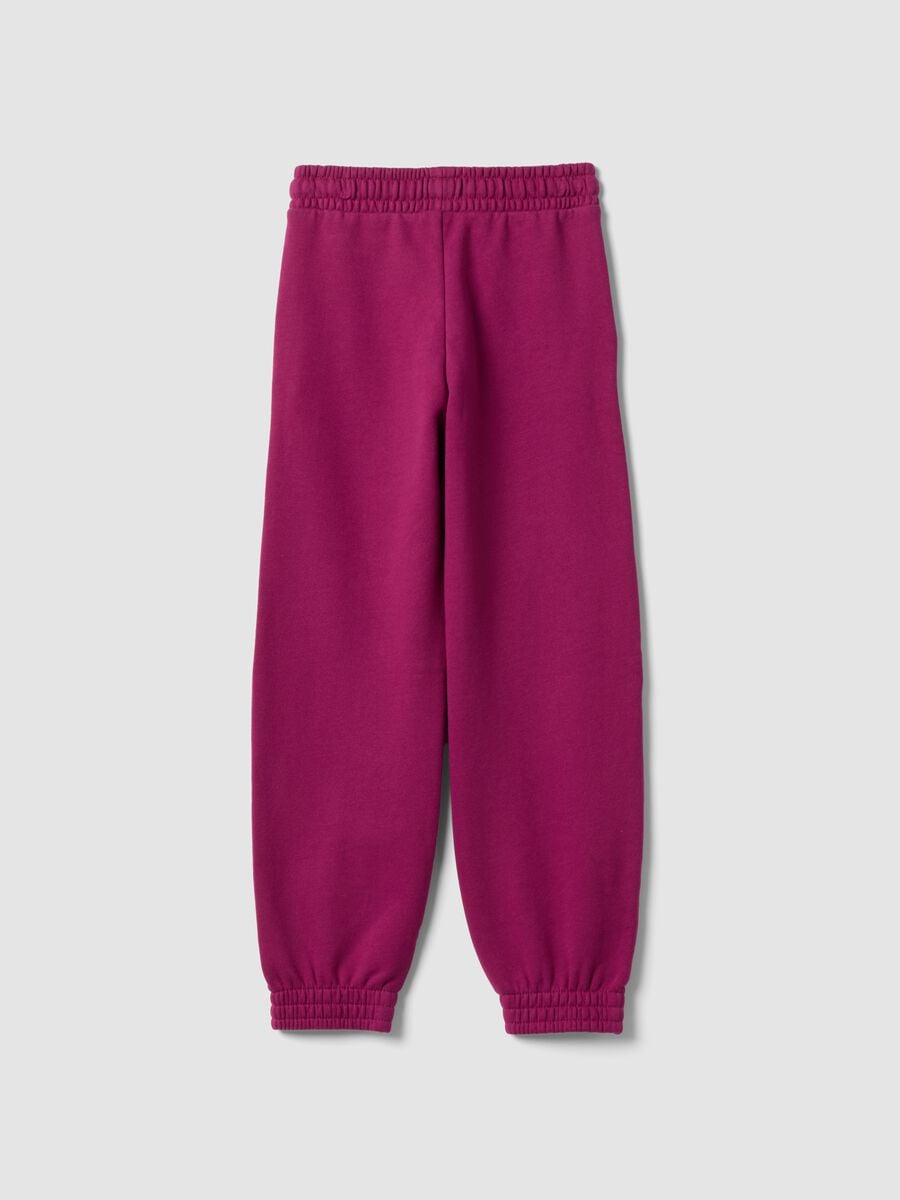 Violette Jogginghose aus Bio-Baumwolle_1