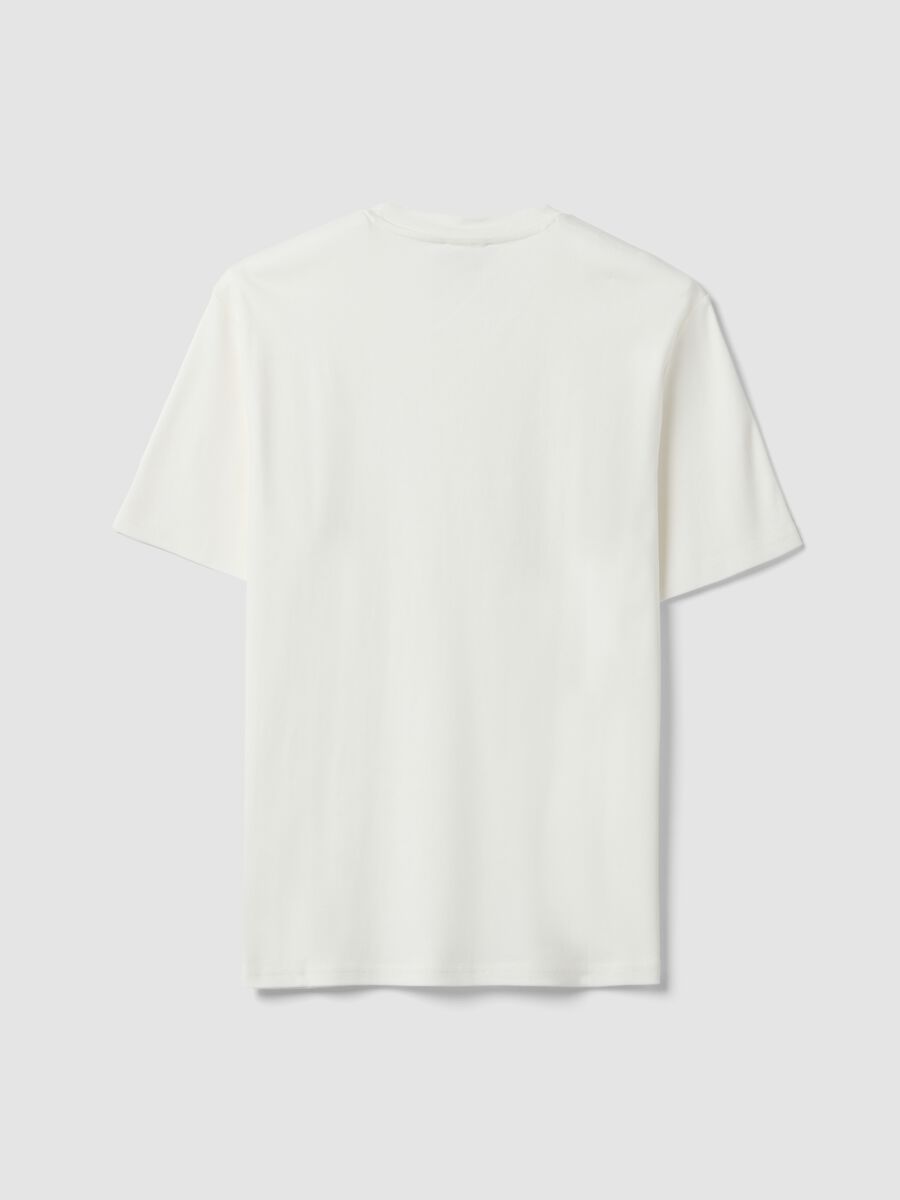 White pure cotton relaxed-fit short-sleeve T-shirt_1