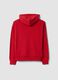 Red 100% cotton sweatshirt with oversized crew neck fit_6