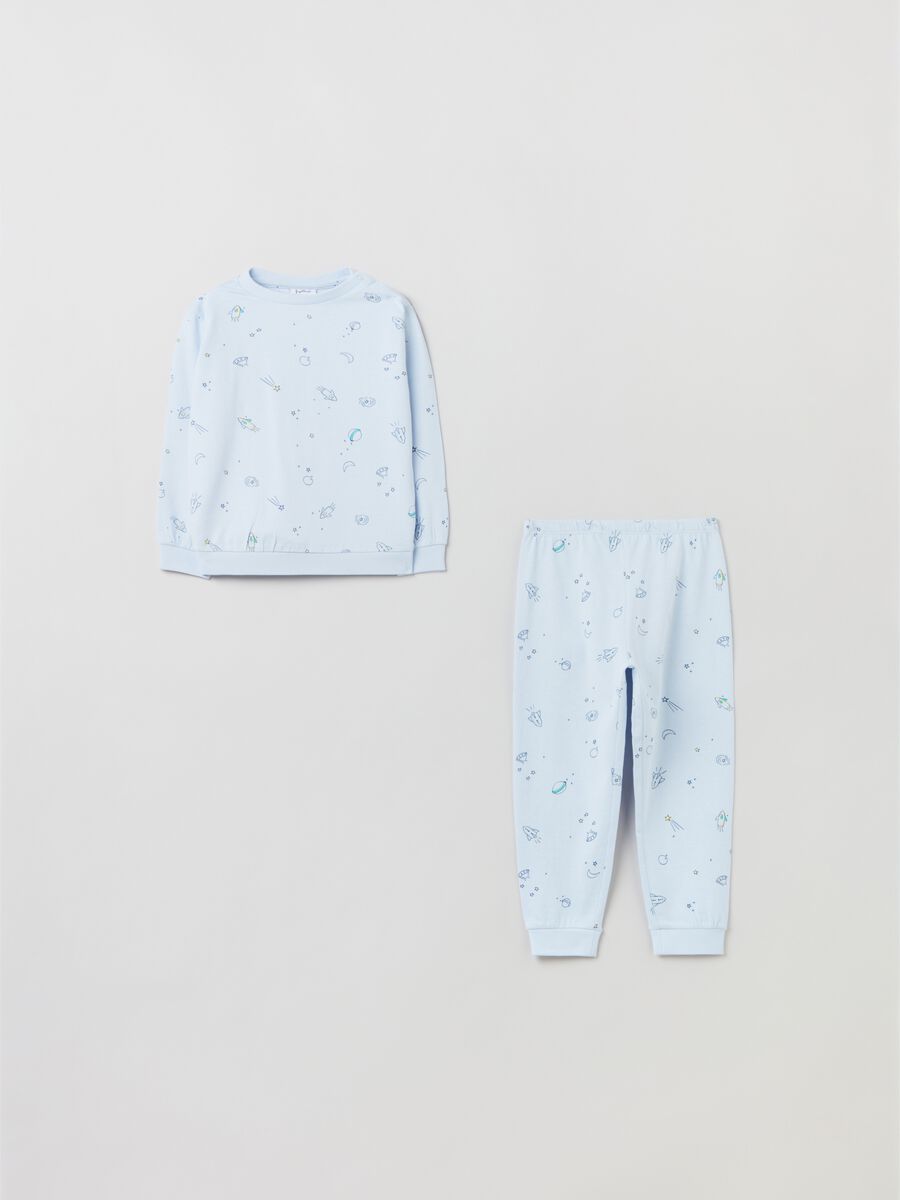 Cotton pyjamas with galaxy print_0