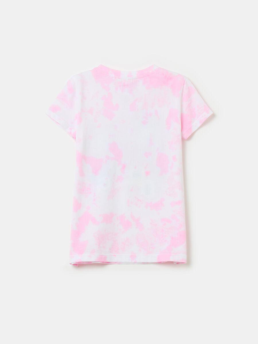 Tie-dye T-shirt with Minnie Mouse print_1