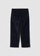 Blaue Ripp-Hose aus Stretch-Baumwolle_1
