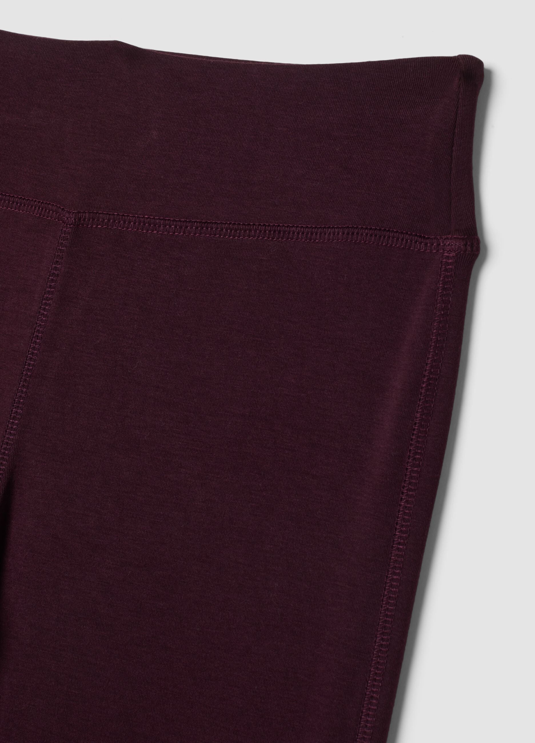 Purple flared leggings in stretch viscose jersey