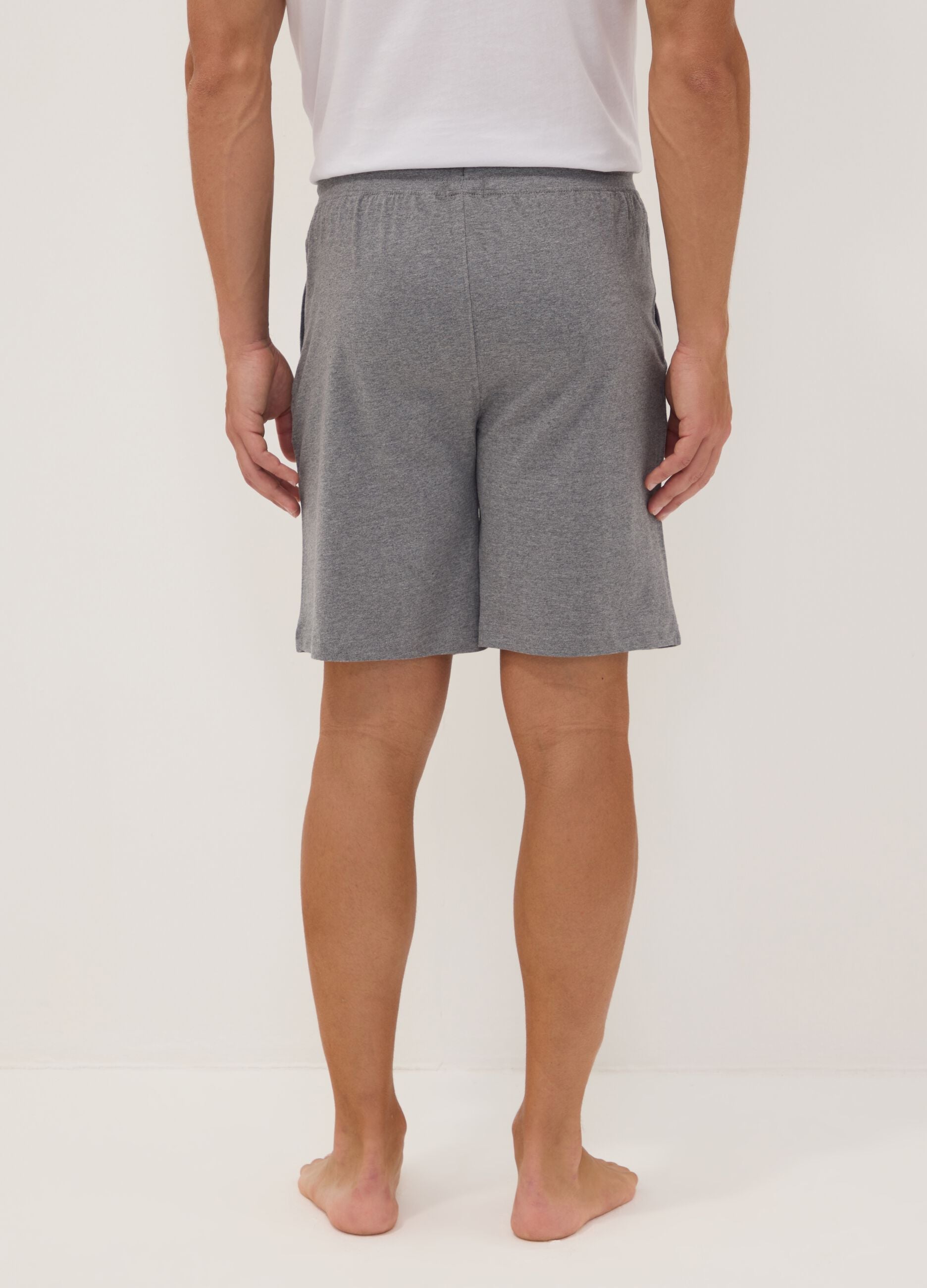 Grey organic cotton pyjama shorts