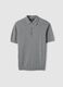 Grey pure cotton polo shirt regular fit_4