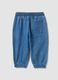 Blaue Denim-Hose aus Baumwoll-Viskose-Mix mit elastischem Bund_1
