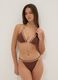 Brown stretch bikini bottoms with contrast trim_0