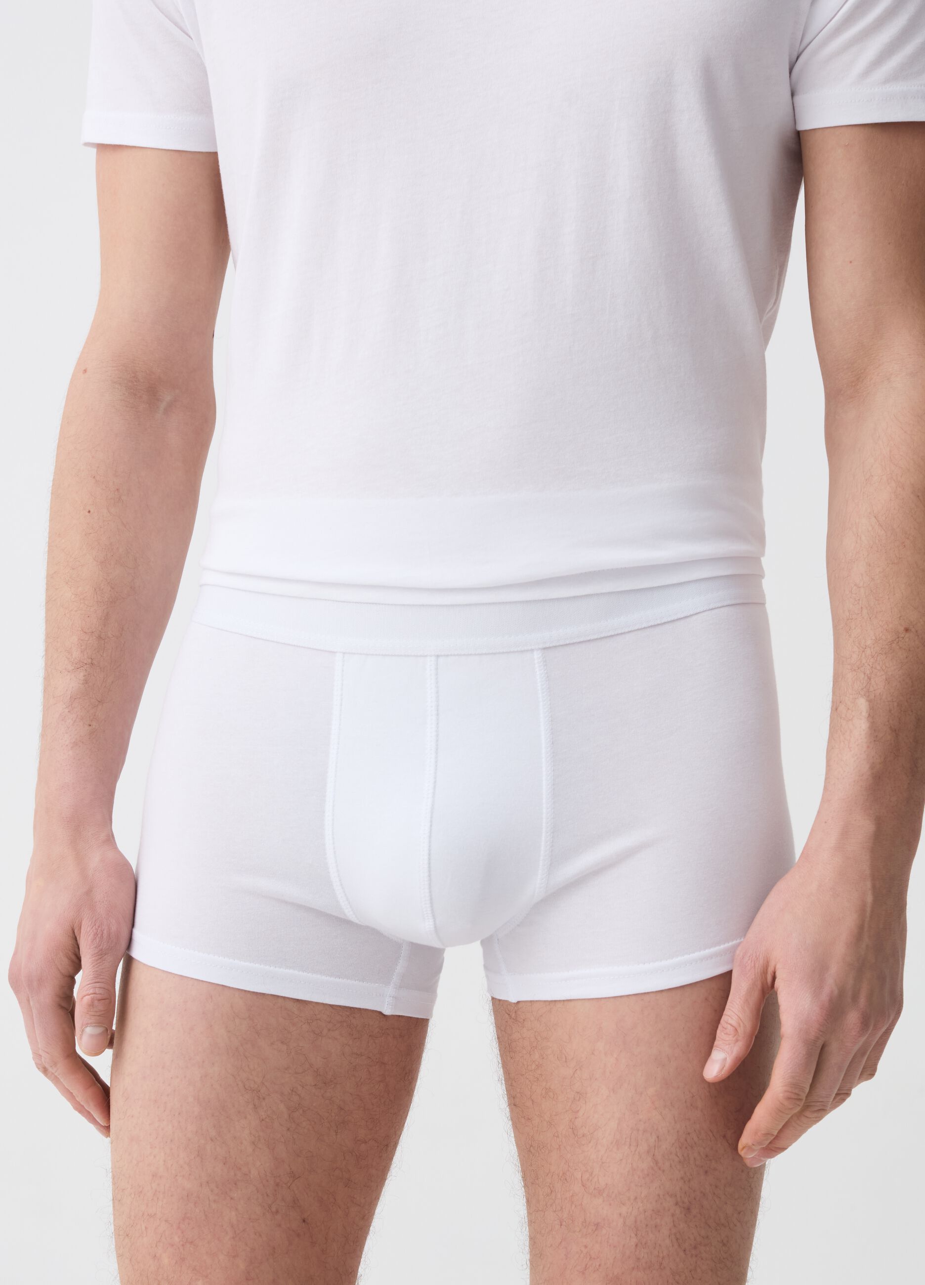 Five-pack stretch organic cotton boxer shorts