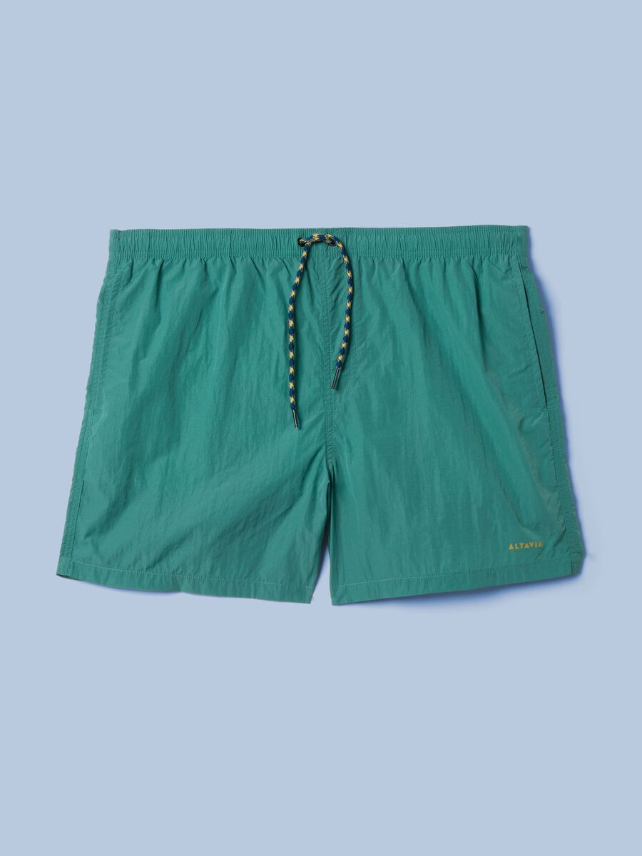 Gr&uuml;ne Boxer-Badeshorts ALTAVIA SAILNG mit elastischem Bund_4