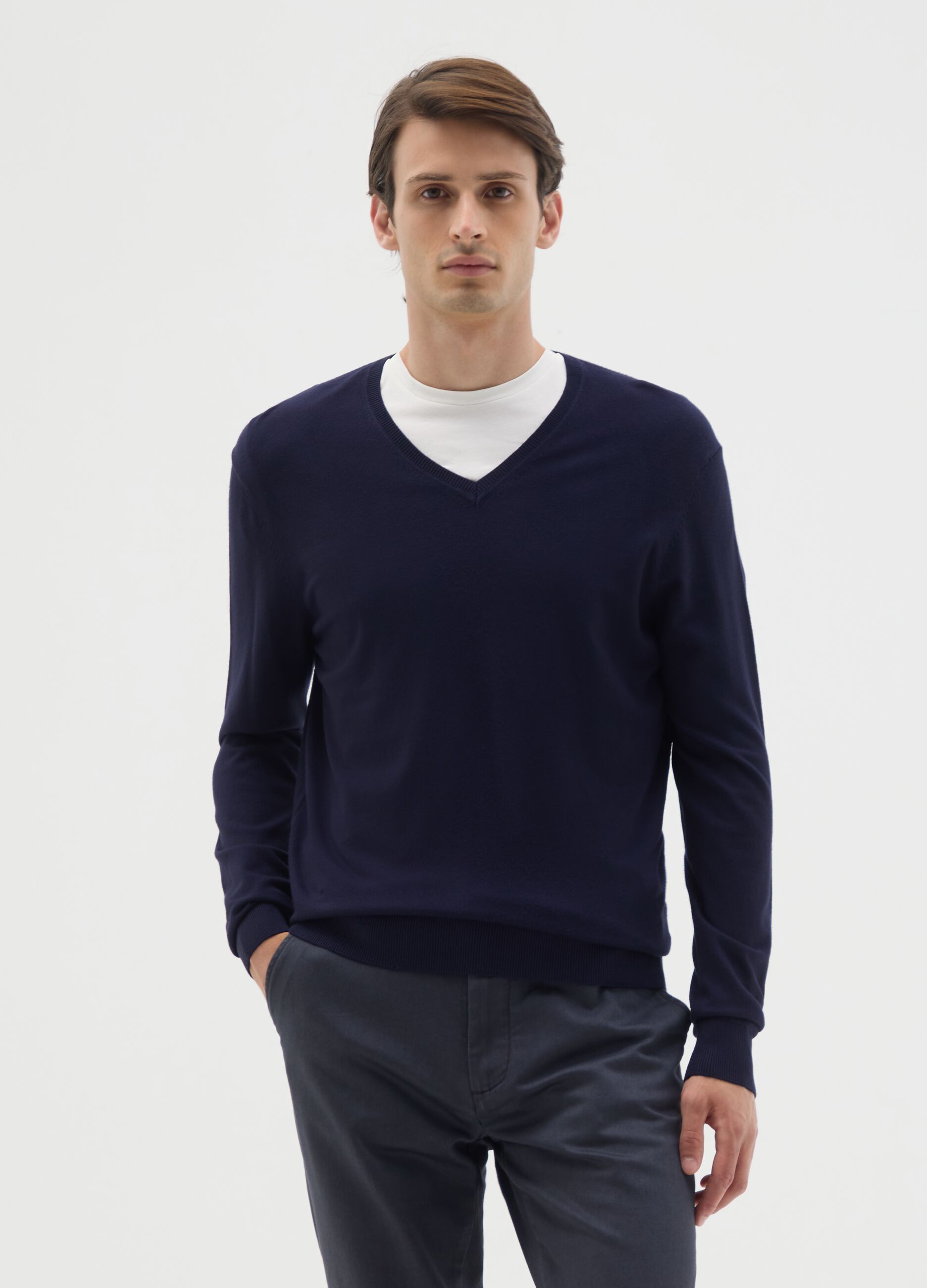 Regular Fit Blue Blend Jumper