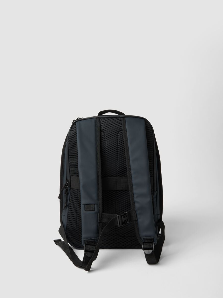 Zaino antifurto blu con scomparto interno e zip idrorepellente_1