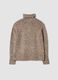 Brown roll-neck wool-blend oversized jumper_2