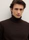 Brown high-neck lambswool turtleneck regular fit_3