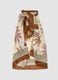 Brown pure cotton pareo with tropical print_5