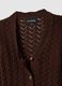 Cardigan marrone in puro cotone_5
