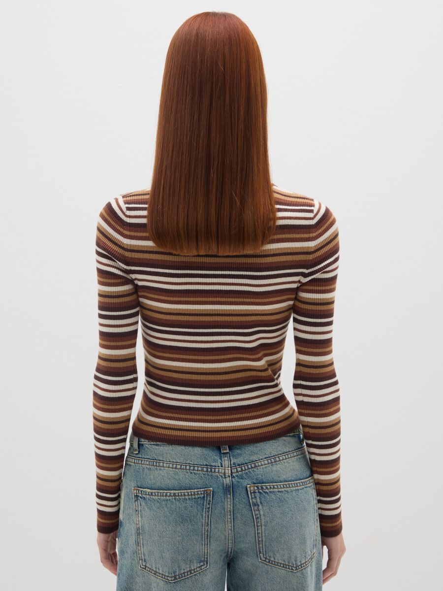 Multicolour striped fitted jumper_2