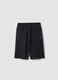 Boys' black pure cotton shorts, relaxed fit_1
