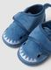 Blue shark slippers with Velcro fastening_1