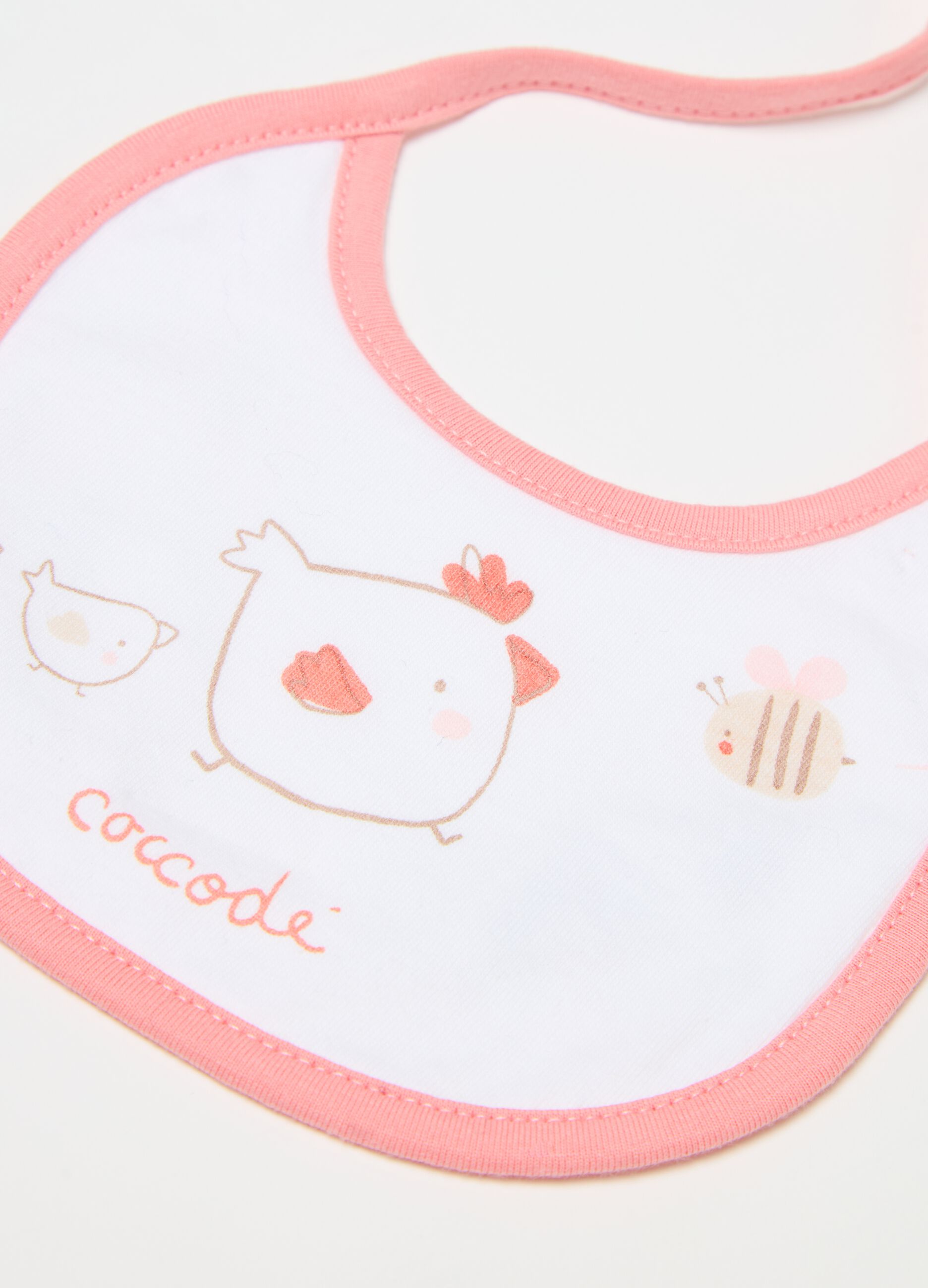 Two-pack bibs in organic cotton with print