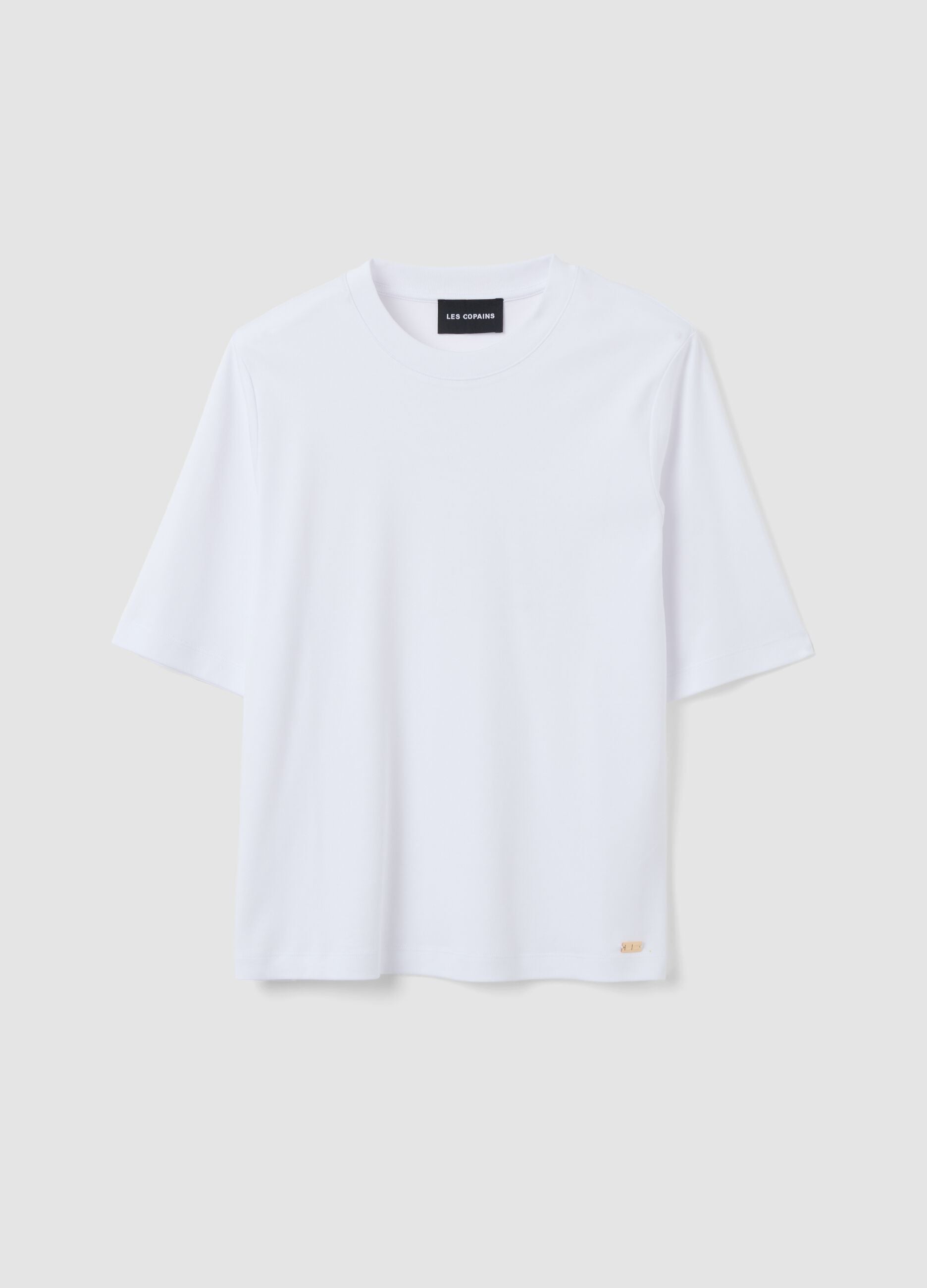 T-shirt boxy fit bianca in misto cotone e viscosa