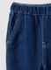 Blue cotton and viscose blend joggers with elasticated waistband for boys_3
