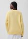 Yellow crew neck jumper in pure cotton regular fit_2
