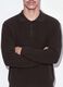 Brauner Pullover aus reiner Baumwolle mit Polokragen, Over-Fit_2