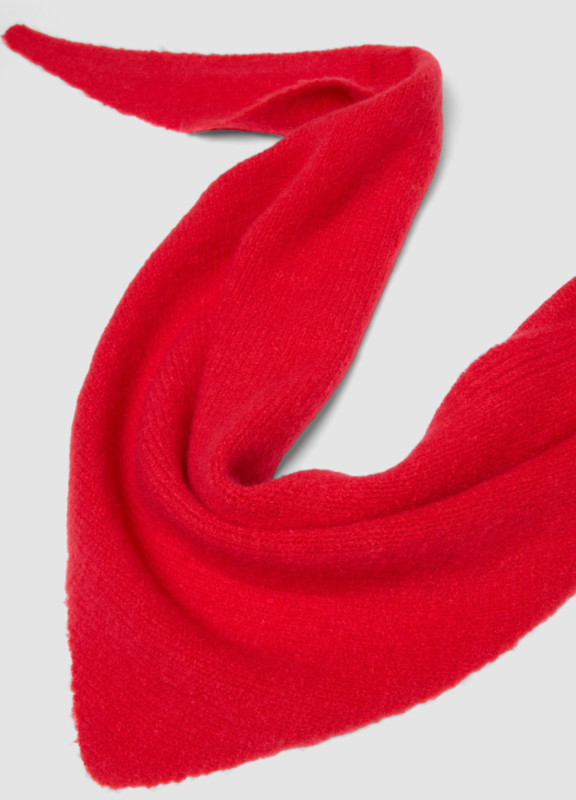Sciarpa rossa in tessuto elasticizzato