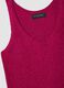 Pink viscose-blend regular-fit glitter tank top_5