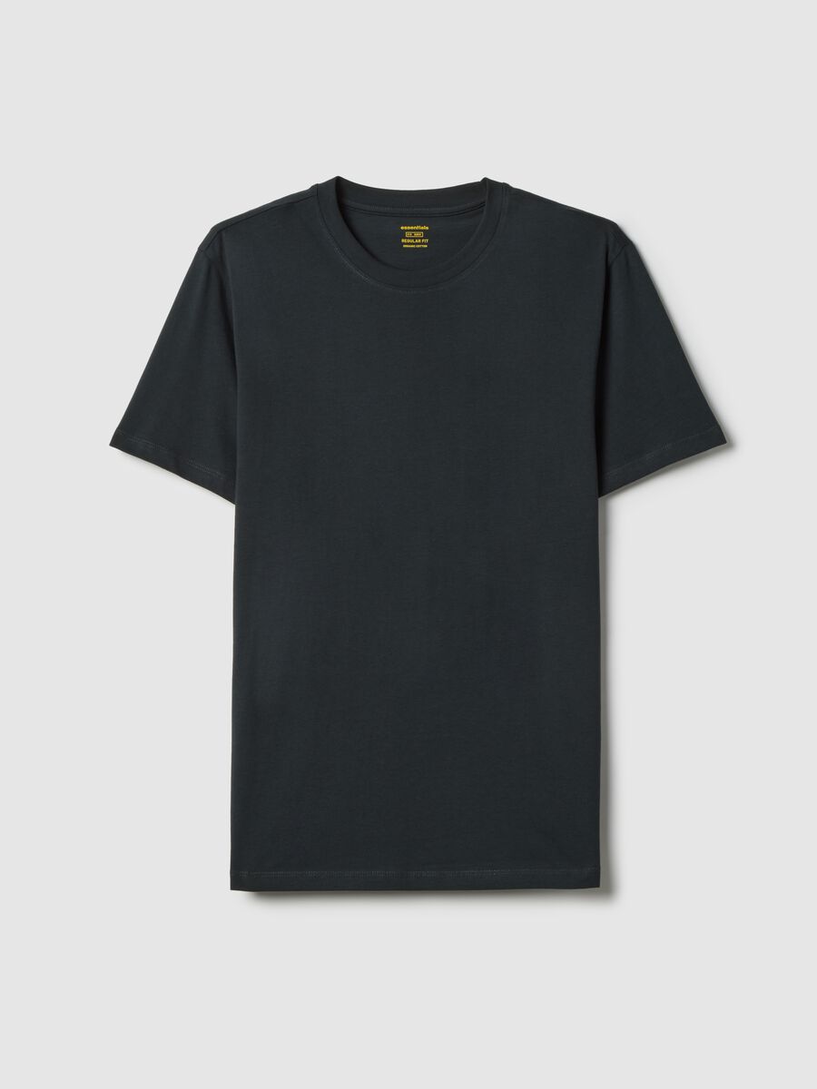Black pure cotton regular fit t-shirt_4